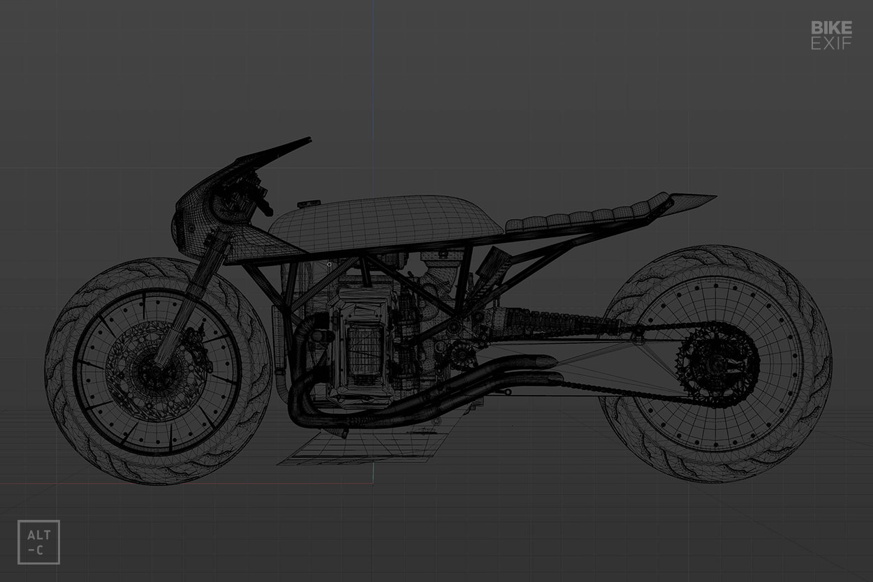 The Batman motorcycle design by Ash Thorp