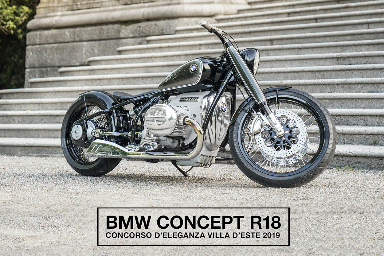 The BMW Concept R18 motorcycle, star of the 2019 Concorso d'Eleganza at Villa d'Este