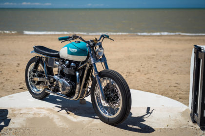 California Dreaming: A brat style Triumph Bonneville by FCR Original.