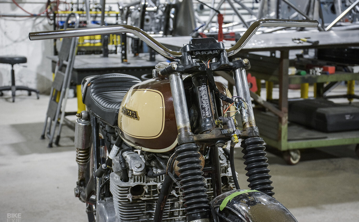 Mocking up a Honda CB550 Tracker