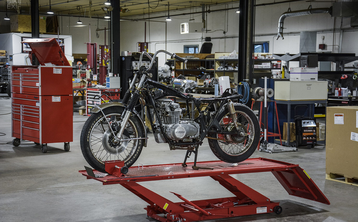 Mocking up a Honda CB550 Tracker