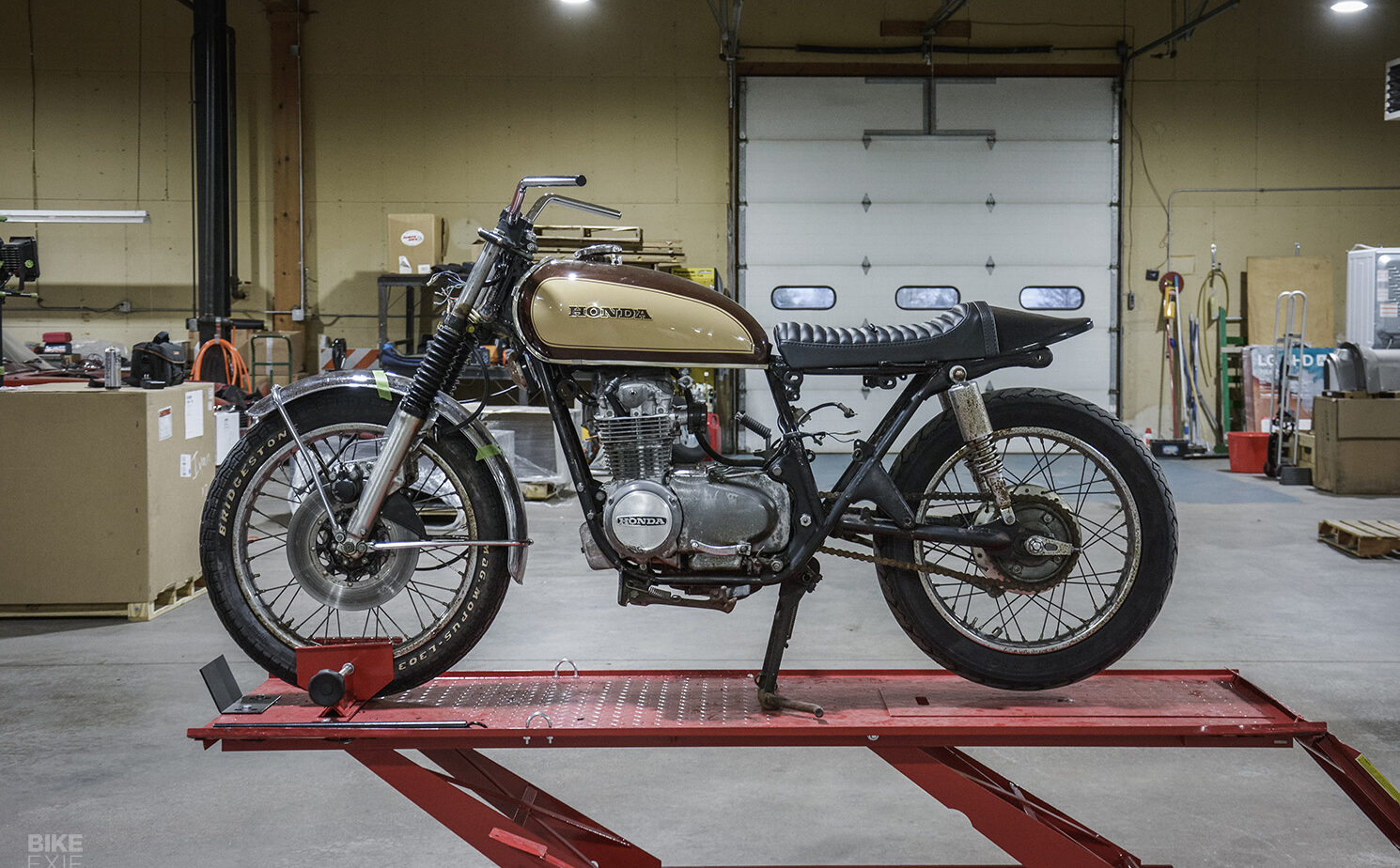 Mocking up a Honda CB550 Tracker