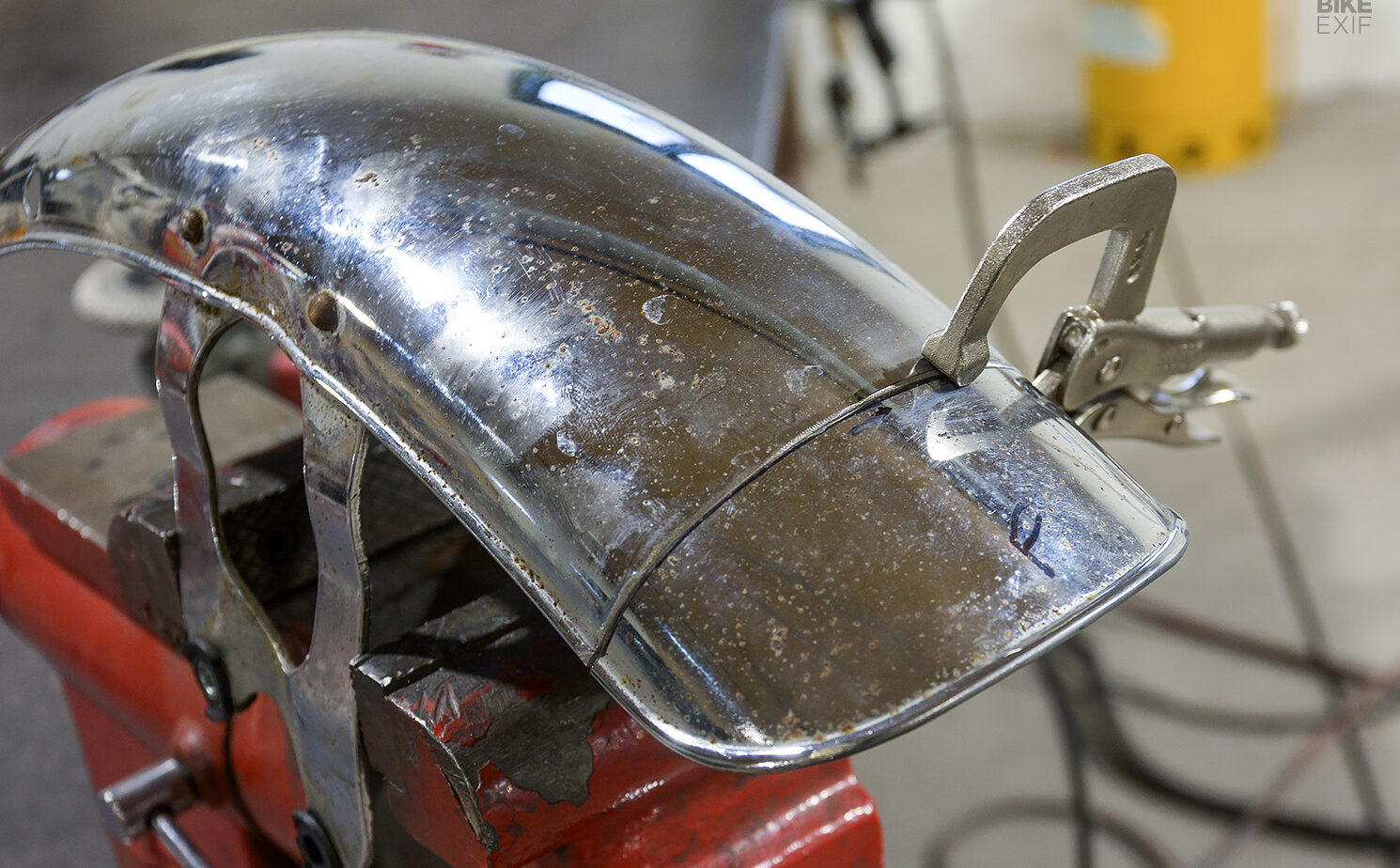 Shortening a motorcycle fender
