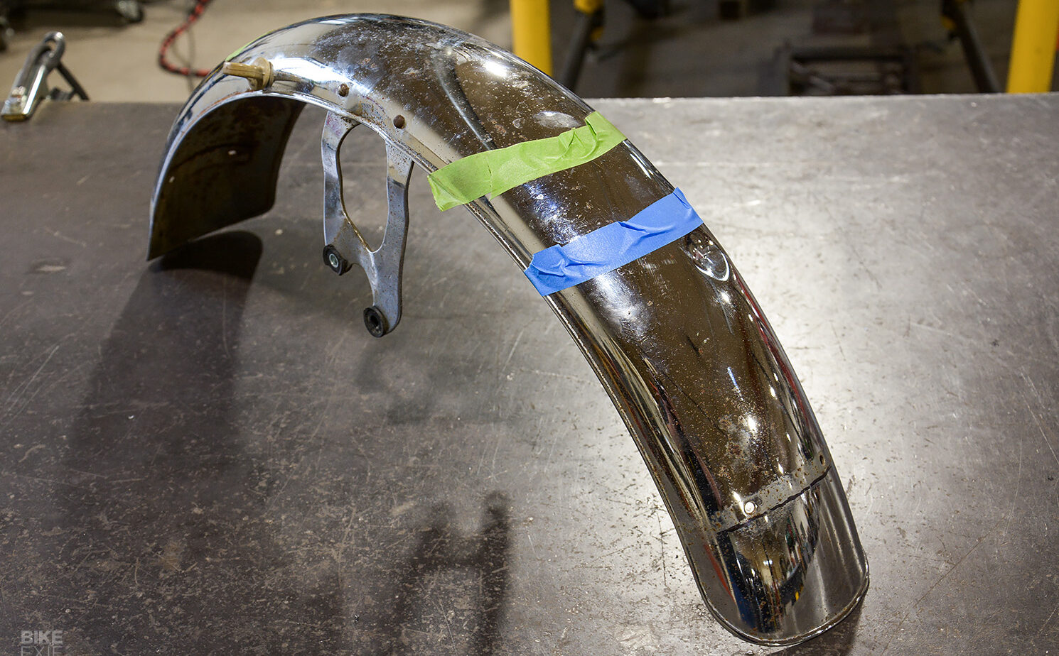 Shortening a motorcycle fender
