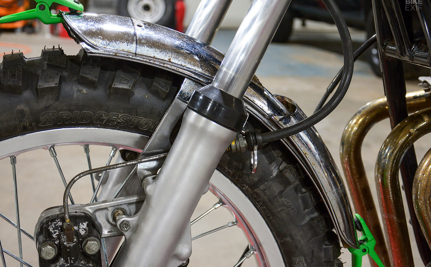 Shortening a motorcycle fender