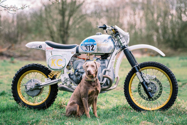 A Rickman Metisse-inspired custom BMW R80 scrambler