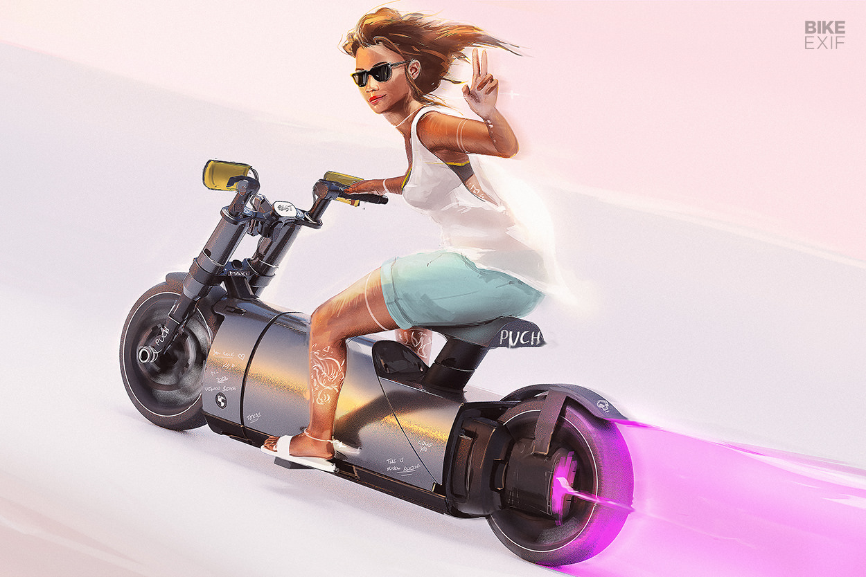 Electric moped concept by Christoph Sokol