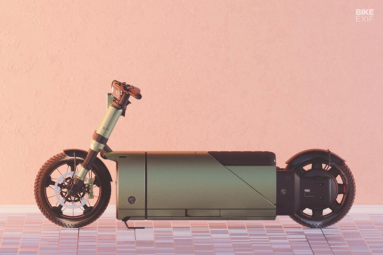 Electric moped concept by Christoph Sokol