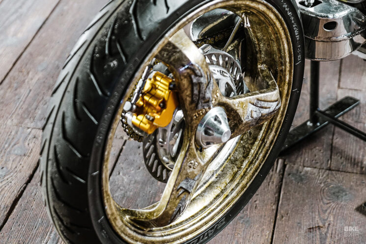 Custom five-cylinder Puch moped