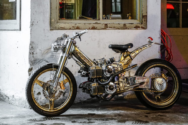 Custom five-cylinder Puch Maxi S moped