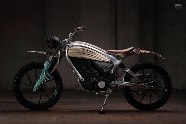 Motototem Flying Flea art bike by Mattia Biagi