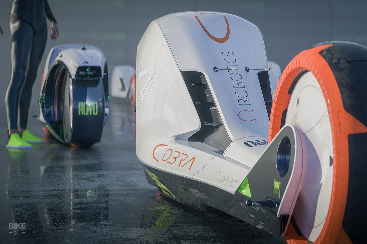 Futuristic racing motorcycle by Christian Grajewski