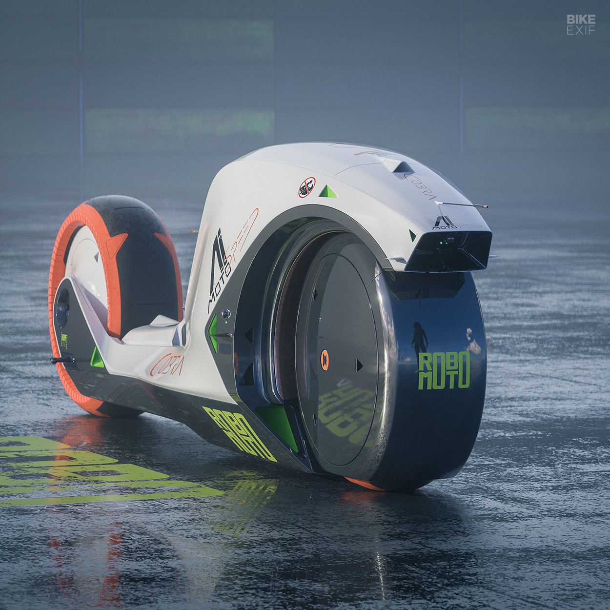 Futuristic racing motorcycle by Christian Grajewski