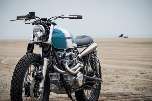 Justin Webster’s Honda CB550 street scrambler