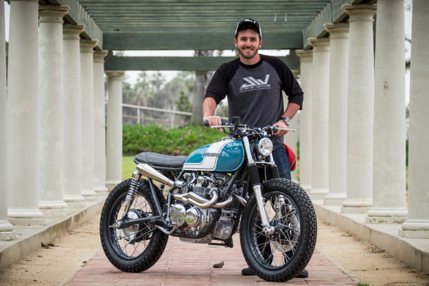 Justin Webster’s Honda CB550 street scrambler