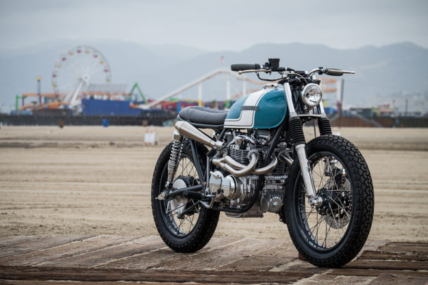 Justin Webster’s Honda CB550 street scrambler