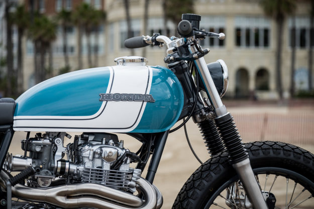 Justin Webster’s Honda CB550 street scrambler
