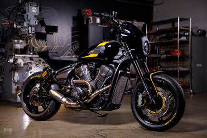 Roland Sands custom Indian Scout for Josh Dun, drummer of Twenty One Pilots