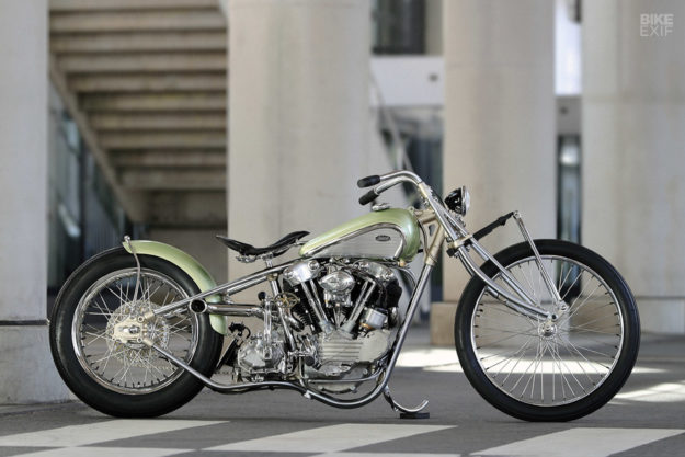 Custom knucklehead hardtail built for the Mooneyes Japan show by Asterisk