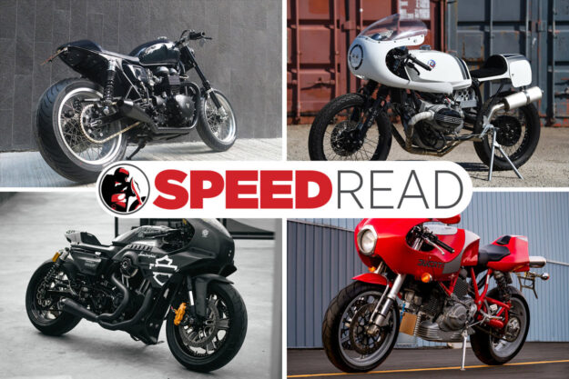 Harley-Davidson Sportster Forty-Eight, Triumph Thruxton, BMW R80ST, Ducati MH900e