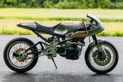 New from Analog Motorcycles: a Ducati 250 single engine in a Moto3 chassis