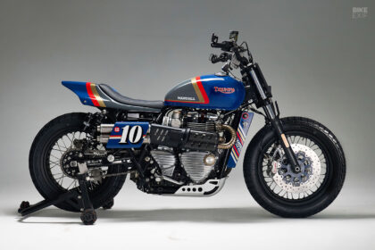 Triumph Bonneville T120 street tracker by Mandrill Garage