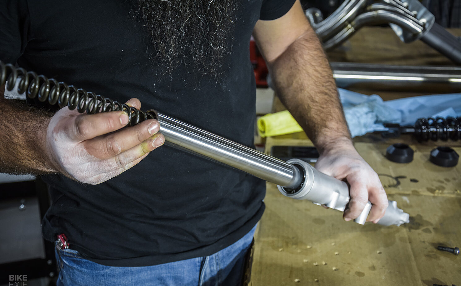 Rebuilding motorcycle forks